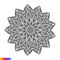 mandala Arte para colorante libro. limpiar decorativo redondo ornamento. oriental patrón, vector ilustración colorante libro página. circular modelo en formar de mandala para alheña, mehndi, tatuaje, decoración.