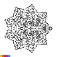 mandala Arte para colorante libro. limpiar decorativo redondo ornamento. oriental patrón, vector ilustración colorante libro página. circular modelo en formar de mandala para alheña, mehndi, tatuaje, decoración.