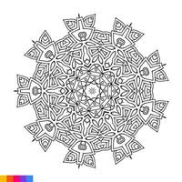 mandala Arte para colorante libro. limpiar decorativo redondo ornamento. oriental patrón, vector ilustración colorante libro página. circular modelo en formar de mandala para alheña, mehndi, tatuaje, decoración.