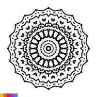 mandala Arte para colorante libro. limpiar decorativo redondo ornamento. oriental patrón, vector ilustración colorante libro página. circular modelo en formar de mandala para alheña, mehndi, tatuaje, decoración.