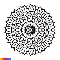 mandala Arte para colorante libro. limpiar decorativo redondo ornamento. oriental patrón, vector ilustración colorante libro página. circular modelo en formar de mandala para alheña, mehndi, tatuaje, decoración.