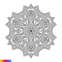 Mandala Art for coloring book. Clean Decorative round ornament. Oriental pattern, Vector illustration Coloring book page. Circular pattern in form of mandala for Henna, Mehndi, tattoo, decoration.