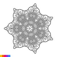 mandala Arte para colorante libro. limpiar decorativo redondo ornamento. oriental patrón, vector ilustración colorante libro página. circular modelo en formar de mandala para alheña, mehndi, tatuaje, decoración.