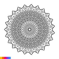 mandala Arte para colorante libro. limpiar decorativo redondo ornamento. oriental patrón, vector ilustración colorante libro página. circular modelo en formar de mandala para alheña, mehndi, tatuaje, decoración.