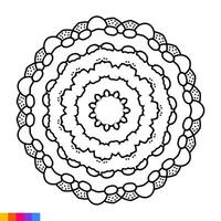 mandala Arte para colorante libro. limpiar decorativo redondo ornamento. oriental patrón, vector ilustración colorante libro página. circular modelo en formar de mandala para alheña, mehndi, tatuaje, decoración.