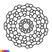 mandala Arte para colorante libro. limpiar decorativo redondo ornamento. oriental patrón, vector ilustración colorante libro página. circular modelo en formar de mandala para alheña, mehndi, tatuaje, decoración.