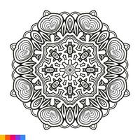 Mandala Art for coloring book. Clean Decorative round ornament. Oriental pattern, Vector illustration Coloring book page. Circular pattern in form of mandala for Henna, Mehndi, tattoo, decoration.