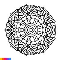 mandala Arte para colorante libro. limpiar decorativo redondo ornamento. oriental patrón, vector ilustración colorante libro página. circular modelo en formar de mandala para alheña, mehndi, tatuaje, decoración.