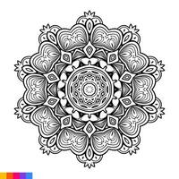 Mandala Art for coloring book. Clean Decorative round ornament. Oriental pattern, Vector illustration Coloring book page. Circular pattern in form of mandala for Henna, Mehndi, tattoo, decoration.