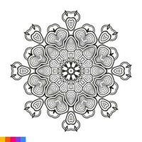 mandala Arte para colorante libro. limpiar decorativo redondo ornamento. oriental patrón, vector ilustración colorante libro página. circular modelo en formar de mandala para alheña, mehndi, tatuaje, decoración.