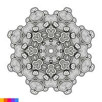 Mandala Art for coloring book. Clean Decorative round ornament. Oriental pattern, Vector illustration Coloring book page. Circular pattern in form of mandala for Henna, Mehndi, tattoo, decoration.