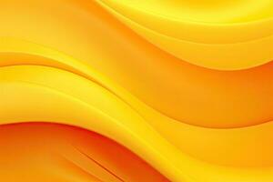 abstract orange background with smooth wavy lines, 3d render, Abstract folded paper effect. Bright colorful yellow background, AI Generated photo