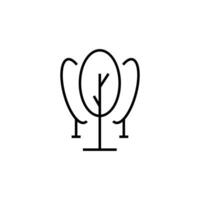 Forest Vector Symbol for Stores and Shops. Perfect for web sites, books, stores, shops. Editable stroke in minimalistic outline style