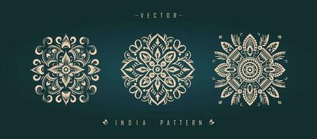 Indian traditional pattern Asian pattern vector