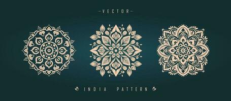 Indian traditional pattern Asian pattern vector