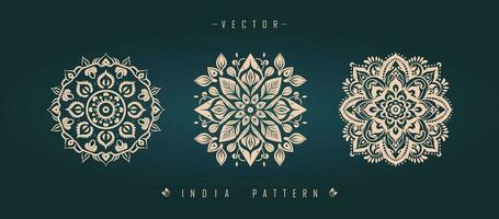 Indian traditional pattern Asian pattern vector