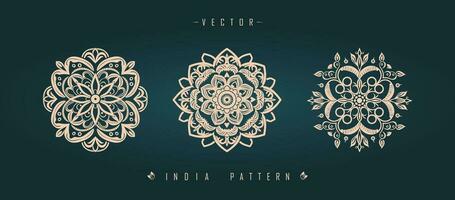 Indian traditional pattern Asian pattern vector