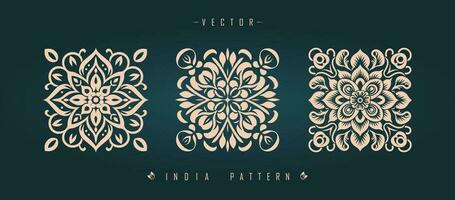 Indian traditional pattern Asian pattern vector