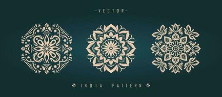 Indian traditional pattern Asian pattern vector