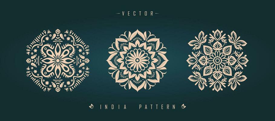 Indian traditional pattern Asian pattern