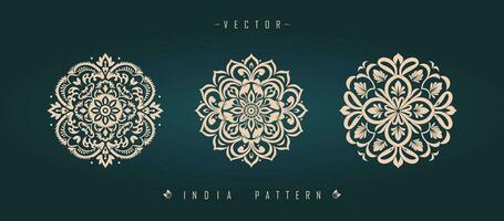 Indian traditional pattern Asian pattern vector