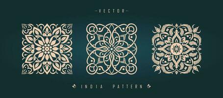 Indian traditional pattern Asian pattern vector