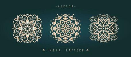 Indian traditional pattern Asian pattern vector