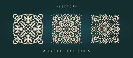 Indian traditional pattern Asian pattern vector