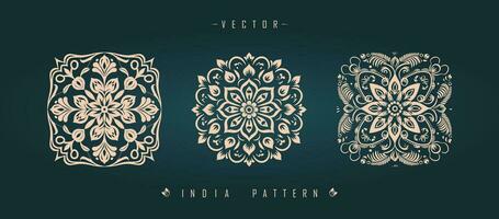 Indian traditional pattern Asian pattern vector