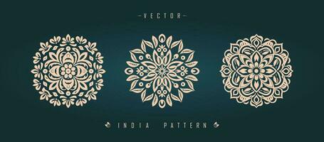 Indian traditional pattern Asian pattern vector