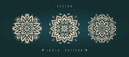 Indian traditional pattern Asian pattern vector