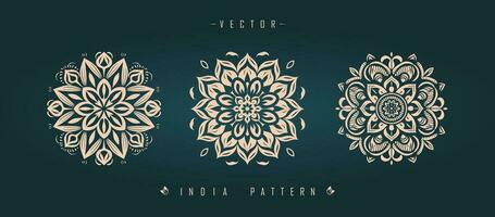 Indian traditional pattern Asian pattern vector