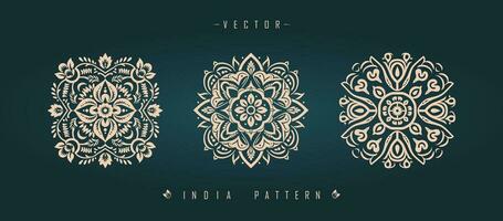 Indian traditional pattern Asian pattern vector