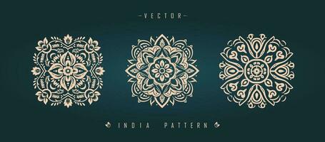 Indian traditional pattern Asian pattern vector