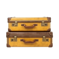 retro geel koffers geïsoleerd png