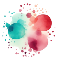 Colorful watercolor circle background png