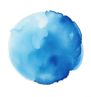 Blue watercolor paint spot png