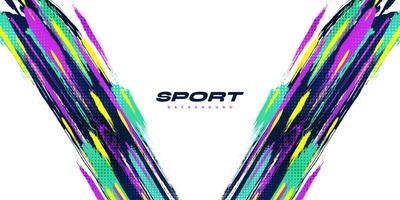 Sport Background with Colorful Brush Style vector