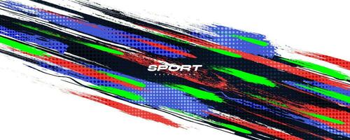 Sport Background with Colorful Brush Style vector