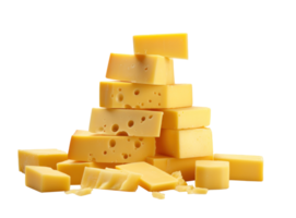 Yellow piece of cheese isolated png