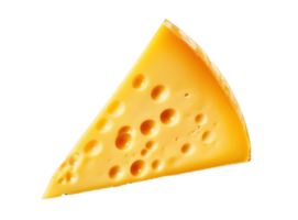 Yellow piece of cheese isolated png