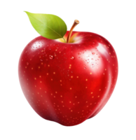 Red ripe apple isolated png