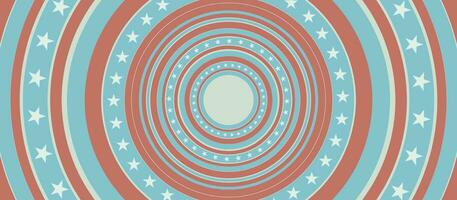 Retro concept USA flag abstract vector banner