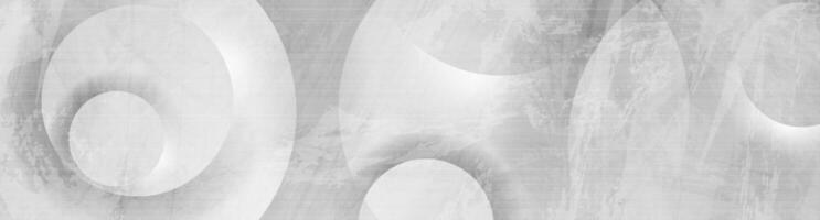 Geometric grey circles abstract hi-tech grunge backgroud vector