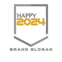 2024 LOGO WITH CREATIVE UNIQUE ELEMENT VECTOR PREMIUM