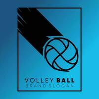 Volley ball logo with creative unique design premium vector