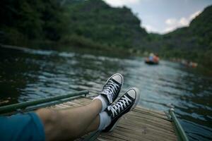 Enjoyable and relaxing boat tour in Trang An , Vietnam photo