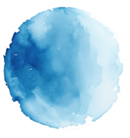 Blue watercolor paint spot png