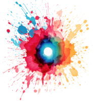 Watercolor paint splash isolated png