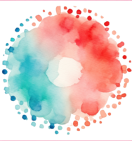 Colorful watercolor circle background png